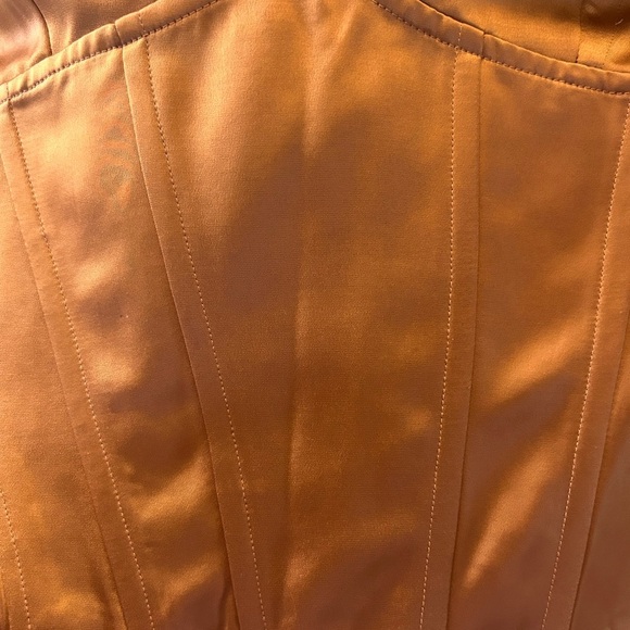 Jason Wu satin large strap back zip corset top Bronze - Picture 4 of 6